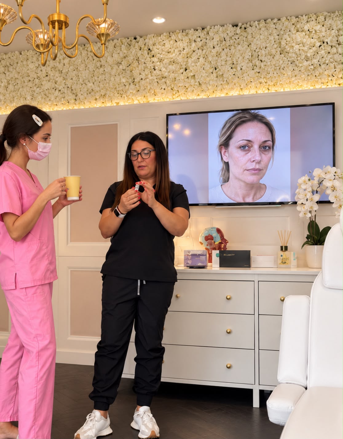 A training session at Beautiful Faces Academy